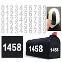 Mailbox Numbers for Outside, 50 Pcs Reflective Number Stickers with Sticky Tab for Easy Backing Separation, Pre-cut for Effortless Align, Strong Self Adhesive Vinyl Address Numbers for Houses (3 inch)