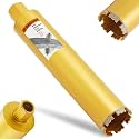3 Inch Wet Core Drill Bits, DaduoRi 3" Core Bit for Concrete, 14" Drilling Depth, 1-1/4"-7 Thread Diamond Core Bit for Cured Concrete with Rebar, Hard Masonry, Brick Block, Stucco, Stone (76mm)