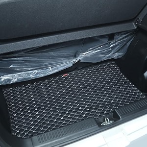 3 layer heatwater proof pu leatherite car trunkbootdicky mat for black and silver leather kia seltos 2026