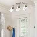 3 Light Track Lighting Fixtures Ceiling, Brushed Nickel Wall Scones