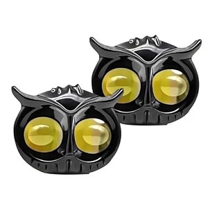 3 month warranty owl shape imported fog led light 12v-24v 55w dc aluminium material yellow and white beam off-roading universal for all motorcycle scooty car pack of 2