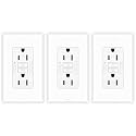 3 Pack 15A GFCI Outlet Tamper-Resistant Self-Test, ETL Listed White