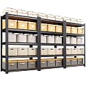 3-Pack 71" H-28 W-12 D Garage Shelving - 5 Tier Adjustable Shelf Units,Heavy Duty Metal Storage Shelves, Industrial Utility Shelving for Pantry, Basement, Warehouse & Home Organization