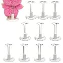 3 Pack Adjustable Doll Stand - Compatible with labubu, Display Holder for 4-7 Inches Figures, White Plastic Stand with Waist Clip, Stable Support for Collectible & Photography (Dolls Not Included)
