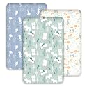 3 Pack Bedside Bassinet Sheets Girl &amp; Boy 33" x 20" Rectangle