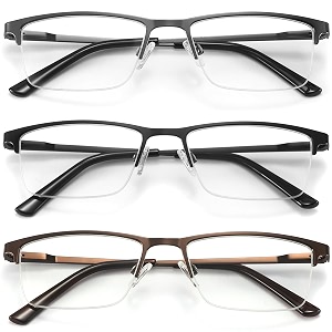 3 Pack Blue Light Blocking Reading Glasses