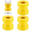 3 Pack Bottle Transfer Connector Emptying Kit Soap & Lotion Bottles, Yellow