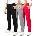 3 Pack Boy's Mesh Open Bottom Sweatpants Athletic Track Pants Teens Kids