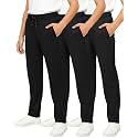 3 Pack Boy's Mesh Open Bottom Sweatpants Athletic Track Pants Teens Kids