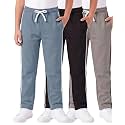3 Pack Boys' Fleece Sweatpants Open Bottom Athletic Pockets Kids Teen