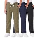 3 Pack Boys' Fleece Sweatpants Open Bottom Athletic Pockets Kids Teen