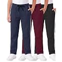 3 Pack Boys' Fleece Sweatpants Open Bottom Athletic Pockets Kids Teen