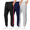 3 Pack Boys' Tricot Joggers Athletic Sweatpants Pants Sports Kids Pockets