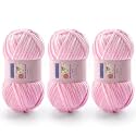 Chunky Chenille Yarn for Crocheting, #6 Pink Baby Blanket Yarn for Crochet