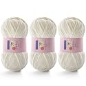 Chunky Chenille Yarn for Crocheting, #6 White Baby Blanket Yarn for Crochet