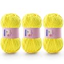 Chunky Chenille Yarn for Crocheting #6 Yellow Baby Blanket Yarn for Crochet