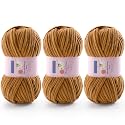 Chunky Chenille Yarn for Crocheting, #6 Brown Baby Blanket Yarn for Crochet