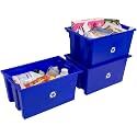 ReadySpace 13 Gallon Heavy Duty Stackable Recycling Bins, 3-Pack