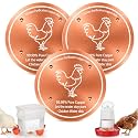 3 Pack Copper Disk for Chicken Water Bowl Dispenser, 0.6mm Thick