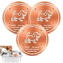 3 Pack Copper Disk for Dog Water Bowl Dispenser, 0.6mm Thick