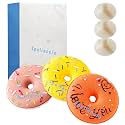 3 Pack Cute Cleaning Sponges Set with Suction Cup, Round Soft Sponge High Efficient Absorbing for Showering, Dishwashing & Cleaning for Household, Kitchen & Bathroom