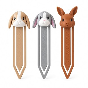 3 Pack Cute Rabbit Bookmarks Set for