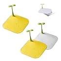 3 Pack Drain Cover, Silicone Bathroom Drain Cover for Cockroach Prevention, Anti Insect, Floor, Shower Drains Covers Mesh, Many scenarios can be Used （White+Yellow）