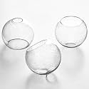3 Pack Fixture Replacement Globe Shade, 6 Inch Diameter, E26 Base 1-5/8 Inch Fitter, Glass Globe Lampshade Cover for Pendant Wall Sconce Chandelier Vanity Light (3 Pack 6 Inch Clear Seeded Glass)