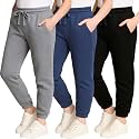 3 Pack Girls' Cotton Fleece Joggers Sweatpants Kids Teens Pants Sweats