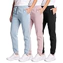 3 Pack Girls' Cotton Fleece Joggers Sweatpants Kids Teens Pants Sweats