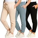 3 Pack Girls' Cotton Fleece Joggers Sweatpants Kids Teens Pants Sweats