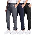 3 Pack Girls' Cotton Fleece Joggers Sweatpants Kids Teens Pants Sweats