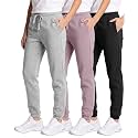 3 Pack Girls' Cotton Fleece Joggers Sweatpants Kids Teens Pants Sweats