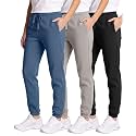 3 Pack Girls' Cotton Fleece Joggers Sweatpants Kids Teens Pants Sweats
