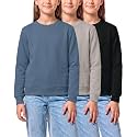 3 Pack Girls' Fleece Crewneck Sweatshirts Sweaters Kids Teens Pullover Tops