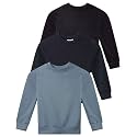 3 Pack Girls' Fleece Crewneck Sweatshirts Sweaters Kids Teens Pullover Tops