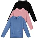 3 Pack Girls' Fleece Pullover Hoodies Sweatshirts Sweaters Kids Teens Tops