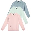 3 Pack Girls' Fleece Pullover Hoodies Sweatshirts Sweaters Kids Teens Tops