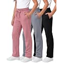 3 Pack Girls' Fleece Sweatpants Open Bottom Pants Kids Teens Tween School