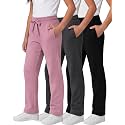 3 Pack Girls' Fleece Sweatpants Open Bottom Pants Kids Teens Tween School