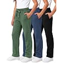 3 Pack Girls' Fleece Sweatpants Open Bottom Pants Kids Teens Tween School