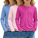 3 Pack Girls' UPF 50+ Rash Guard