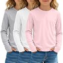 3 Pack Girls' UPF 50+ Rash Guard