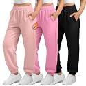 3 Pack Girls Fleece Sweatpants Thermal Joggers Pants