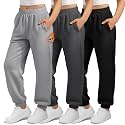 3 Pack Girls Fleece Sweatpants Thermal Joggers Pants