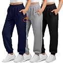 3 Pack Girls Fleece Sweatpants Thermal Joggers Pants