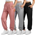 3 Pack Girls Fleece Sweatpants Thermal Joggers Pants