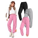 3 Pack Girls Fleece Sweatpants Thermal Joggers Pants