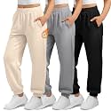 3 Pack Girls Fleece Sweatpants Thermal Joggers Pants