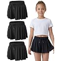 3 Pack Girls Flowy Shorts with Spandex Liner 2-in-1 Youth Butterfly Skirts for Fitness, Running, Sports